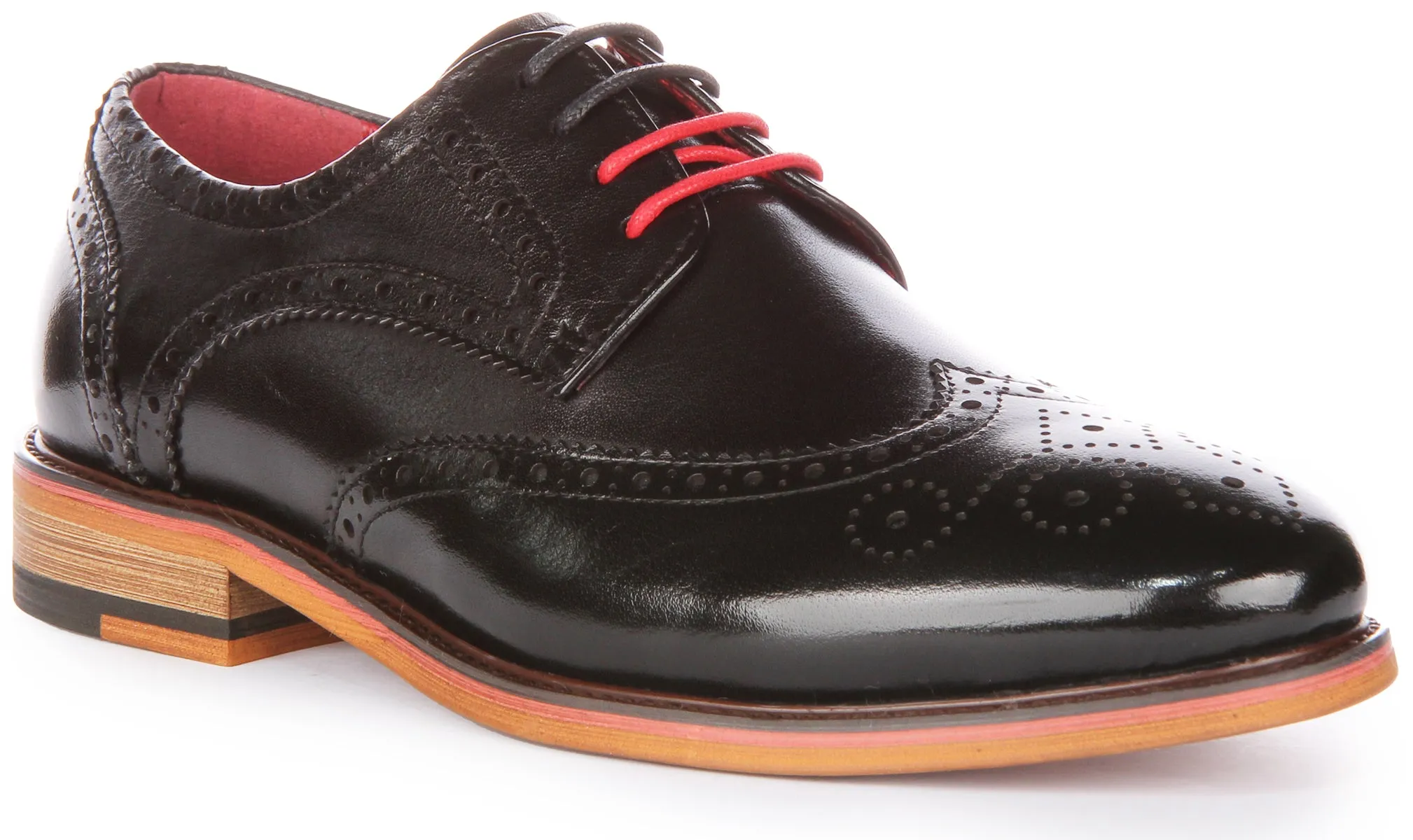 JUSTINREESS Dover W Zapatos brogue de piel con cordones para mujer en marrón
