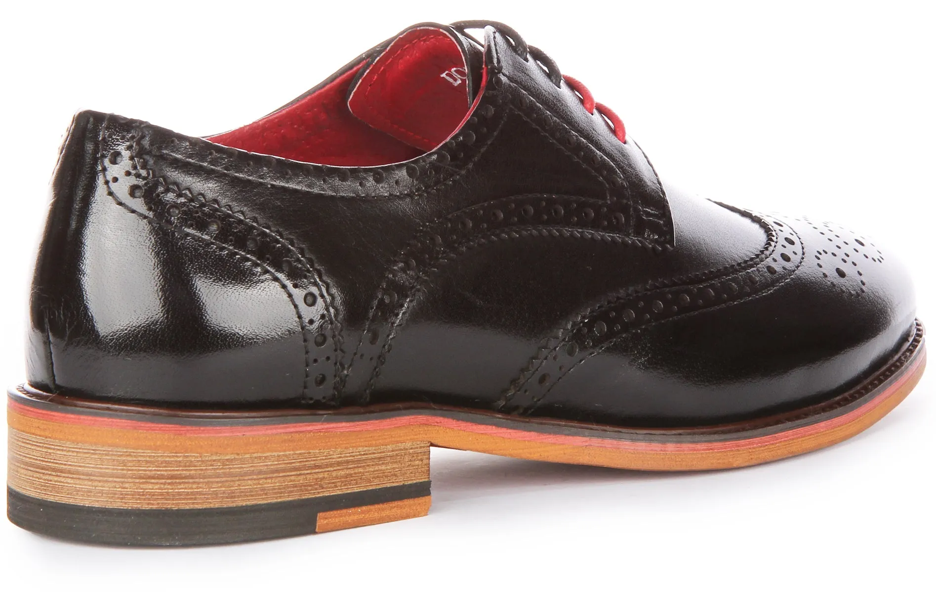 JUSTINREESS Dover W Zapatos brogue de piel con cordones para mujer en marrón