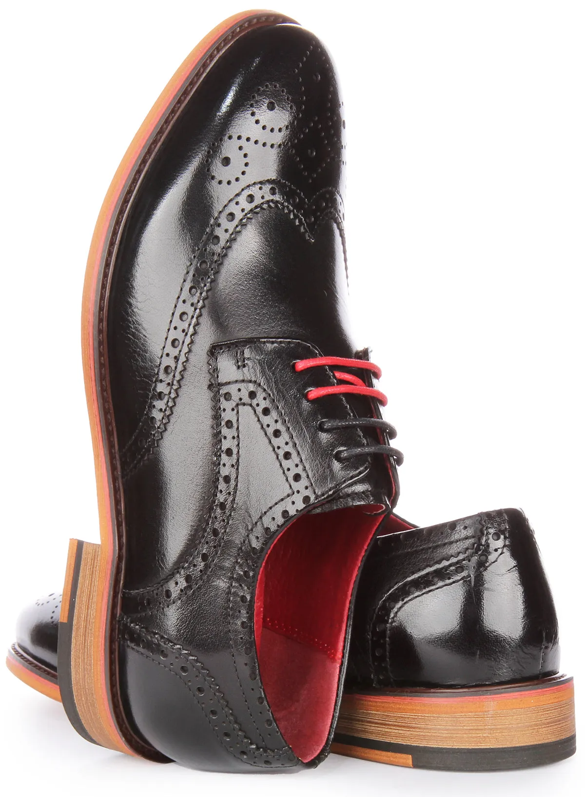 JUSTINREESS Dover W Zapatos brogue de piel con cordones para mujer en marrón