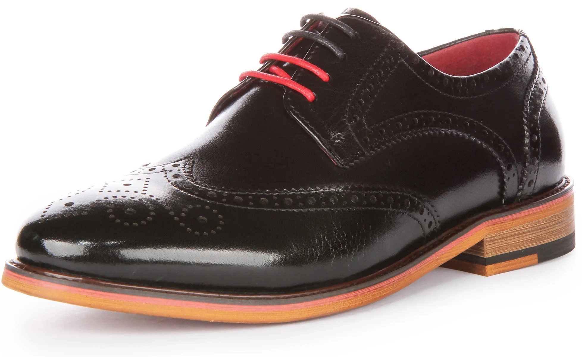 JUSTINREESS Dover W Zapatos brogue de piel con cordones para mujer en marrón