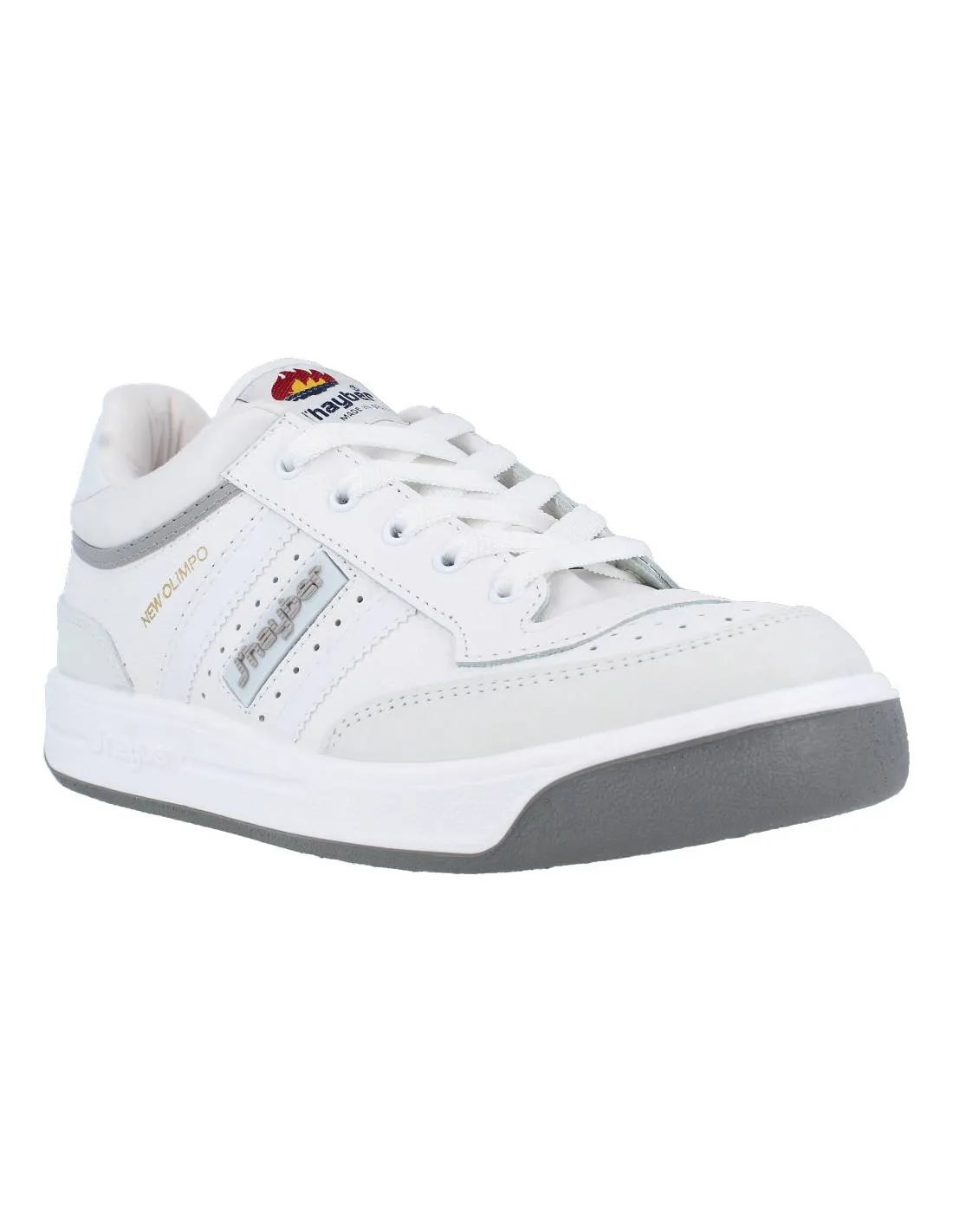 J´HAYBER  ZAPATILLAS CLáSICAS NEW OLIMPO BLANCO Y GRIS