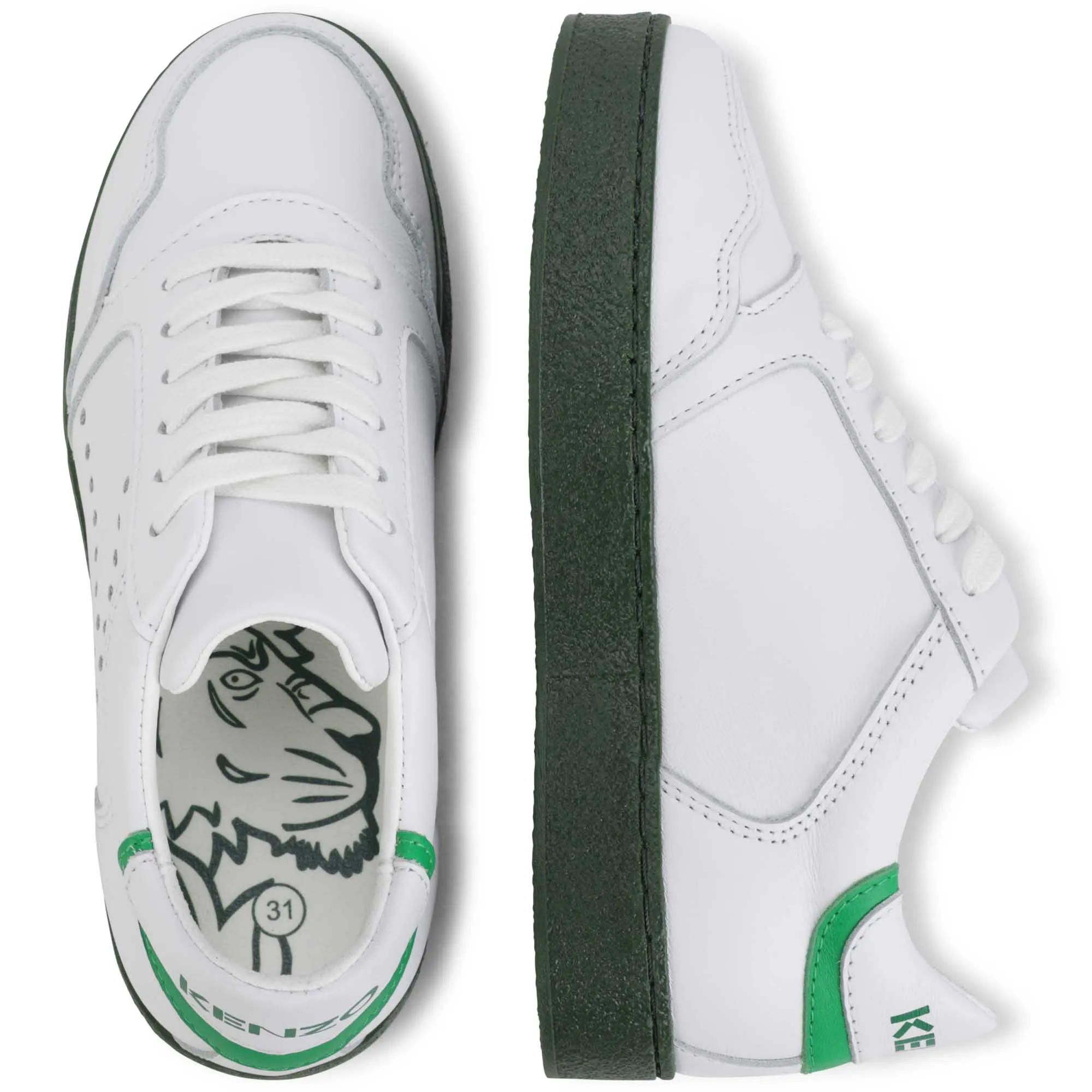 KENZO KIDS Deportivas de piel y cordones