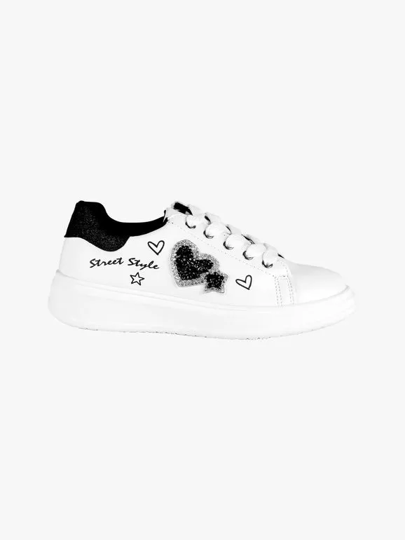 Melania Zapatillas bajas de niña con pedrería.
