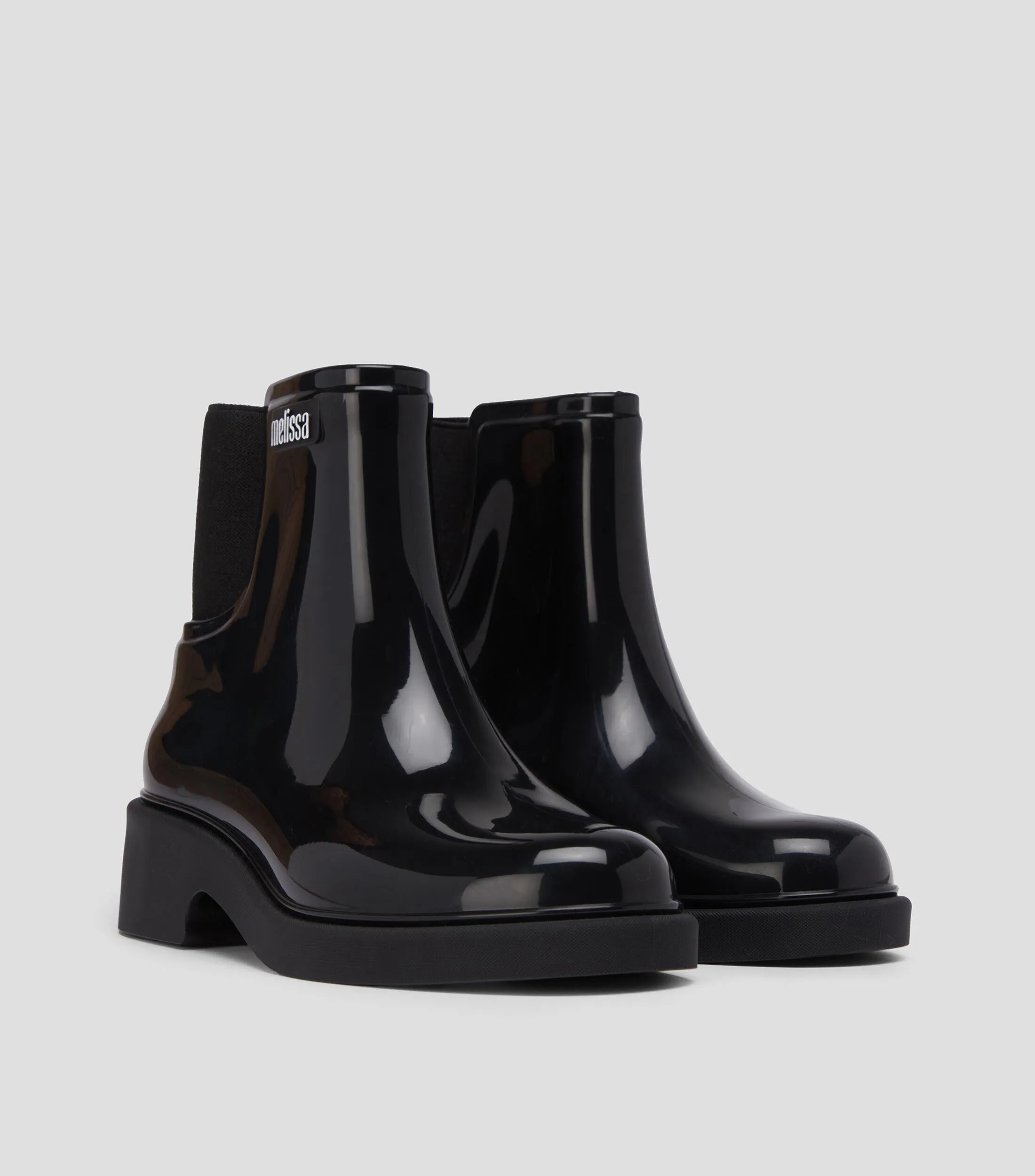 Melissa Botas Chelsea Cortas con tacón bajo y ancho Mujer