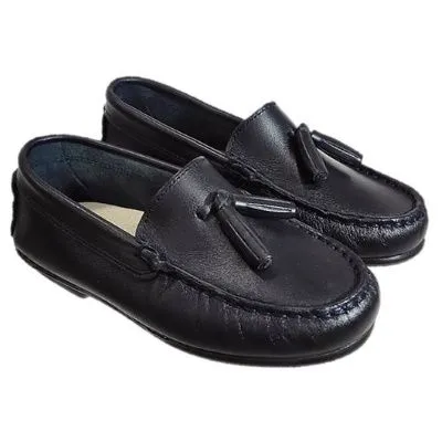 Mocasin piel marino borlas