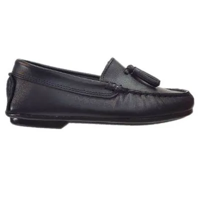 Mocasin piel marino borlas