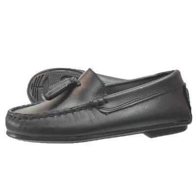 Mocasin piel marino borlas