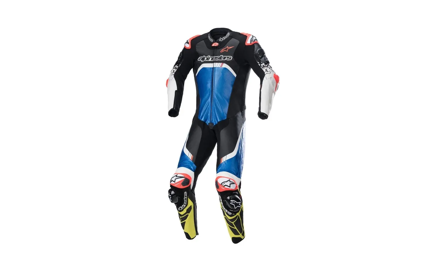 MONO ALPINESTARS GP TECH V4 1 PC NEGRO AZUL AMARILLO |31568221075|