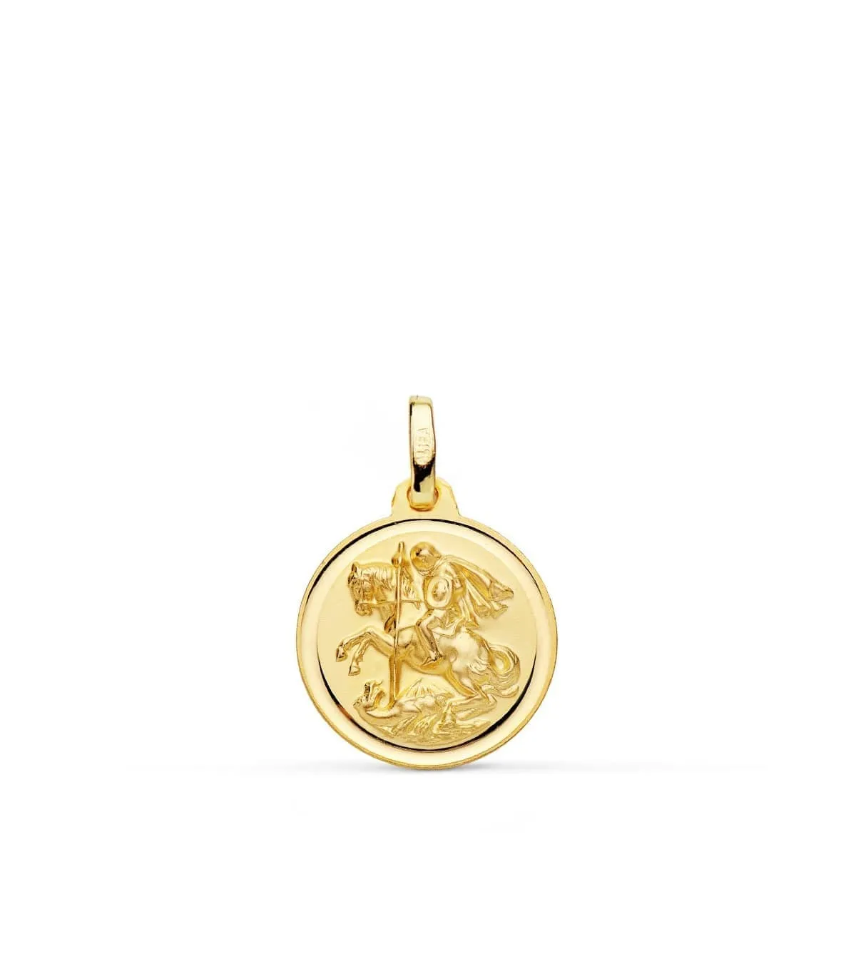 Médaille Saint Georges 18K 16mm Biseau