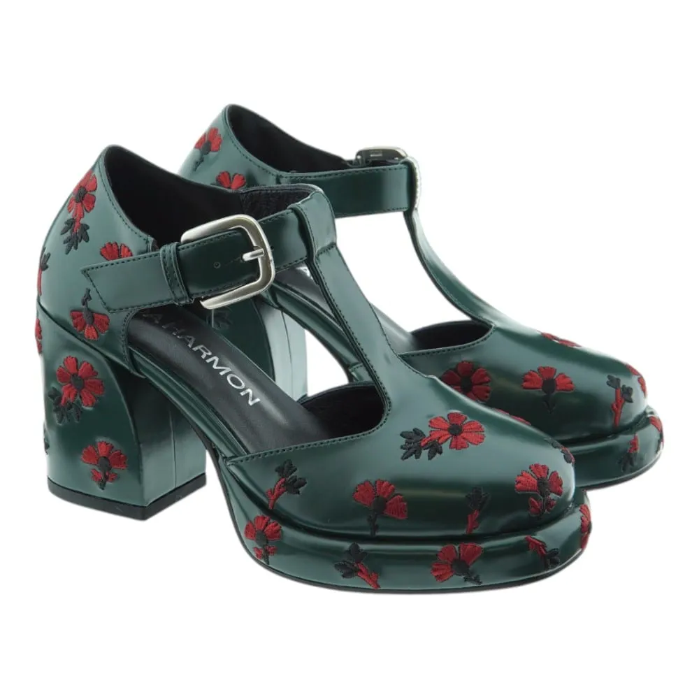 NOA HARMONZapatos tacón Noa Harmon bordado floral Lil Theodora 98