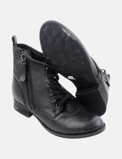 NoName Bota negra cordones