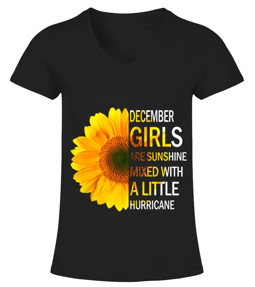 NOVEMBER GIRLS ARE SUNSHINE HURRICANE Camiseta cuello pico Mujer