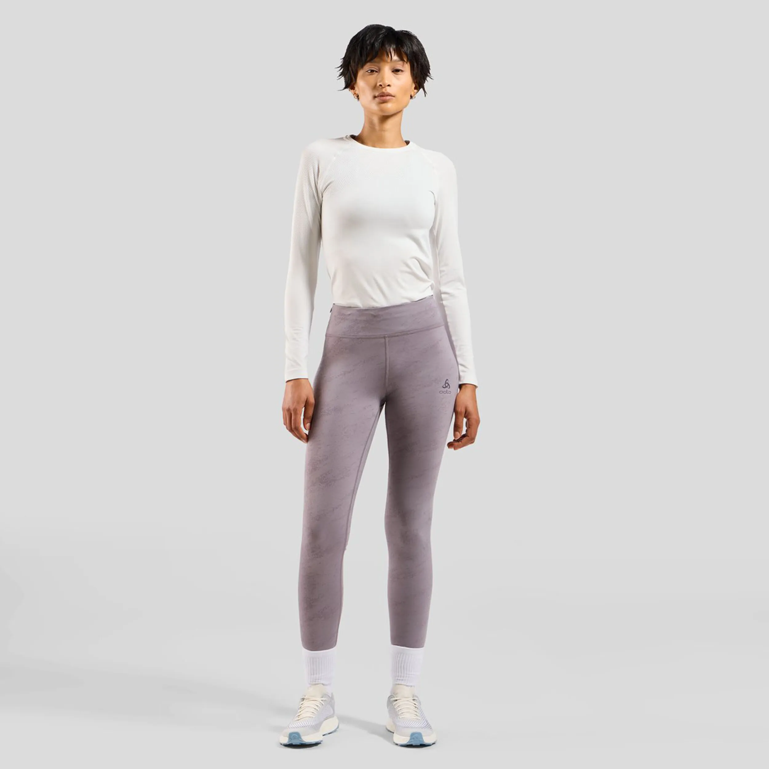 Odlo Zeroweight Print Reflective Mallas Para Correr Mujeres