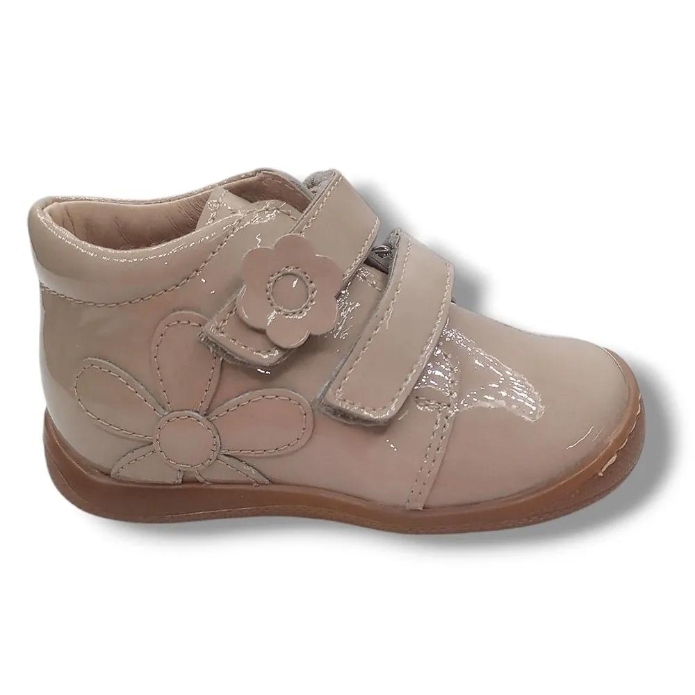 Ohmytoe Botas Primeros Pasos Niña 5238 NEW KAFFIR PERLA CHAROL ARENA CORDONETS