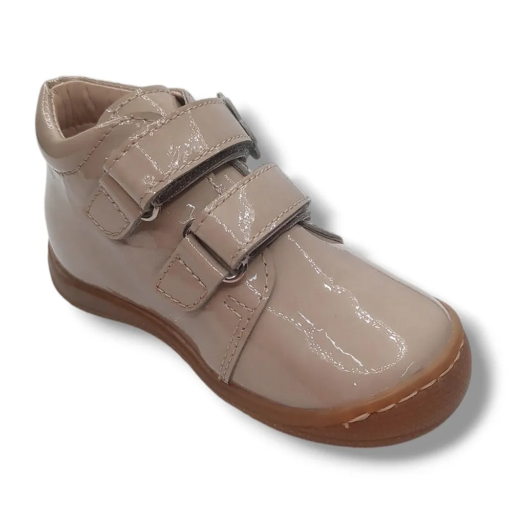 Ohmytoe Botas Primeros Pasos Niña 5238 NEW KAFFIR PERLA CHAROL ARENA CORDONETS
