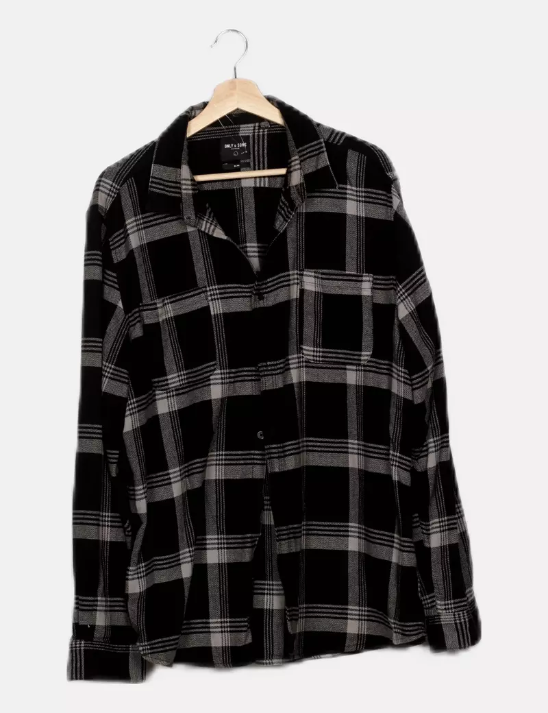 ONLY & SONS Camisa bicolor estampada