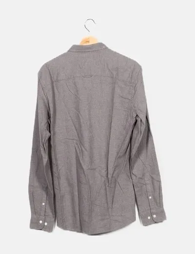 ONLY & SONS Camisa gris franela
