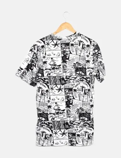 ONLY & SONS Camiseta bicolor estampada