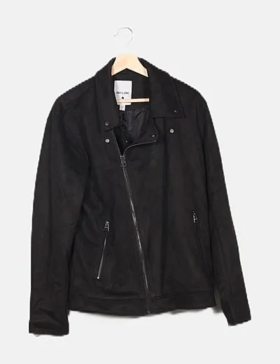 ONLY & SONS Cazadora antelina negra