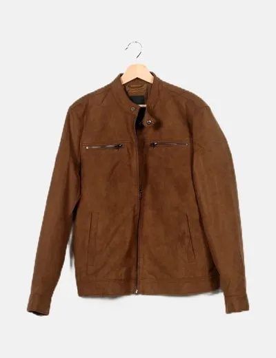 ONLY & SONS Cazadora marrón antelina