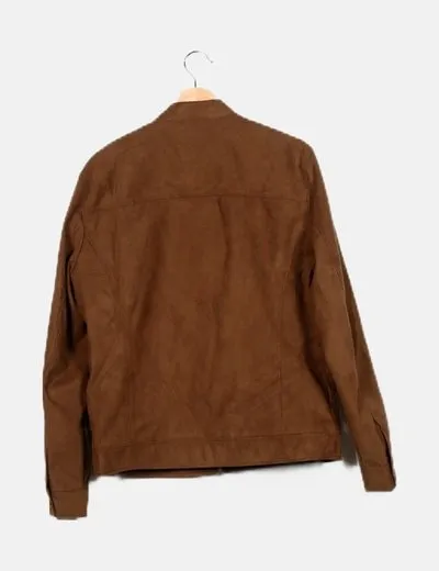 ONLY & SONS Cazadora marrón antelina