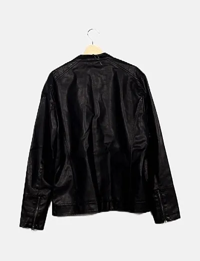 ONLY & SONS Cazadora polipiel negro