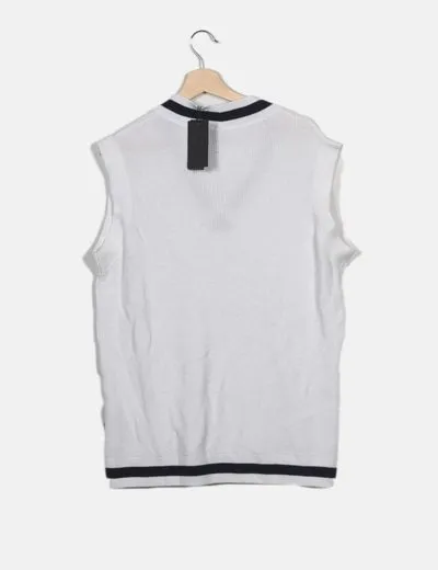 ONLY & SONS Chaleco punto blanco