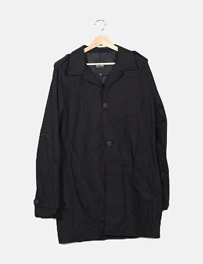 ONLY & SONS Chaqueta larga negra