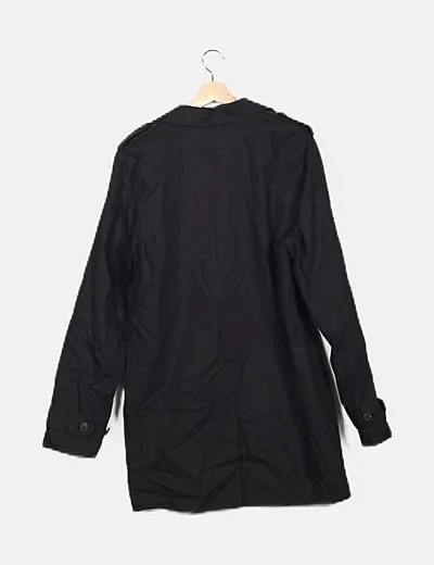 ONLY & SONS Chaqueta larga negra