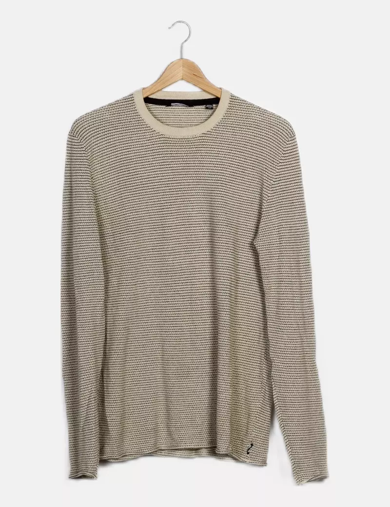 ONLY & SONS Jersey beige estampado
