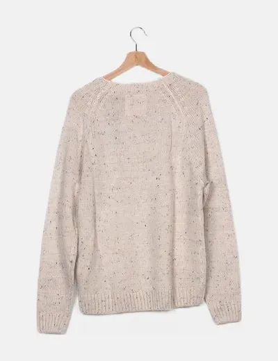 ONLY & SONS Jersey beige jaspeado