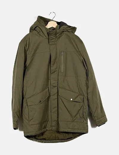 ONLY & SONS Parka verde capucha