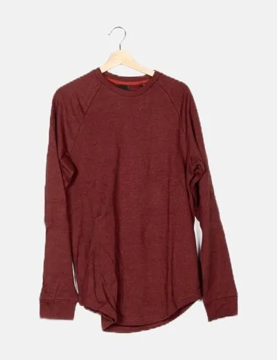 ONLY & SONS Sudadera roja jaspeada