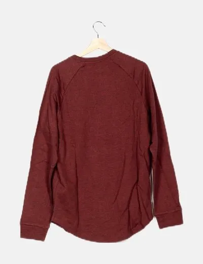 ONLY & SONS Sudadera roja jaspeada