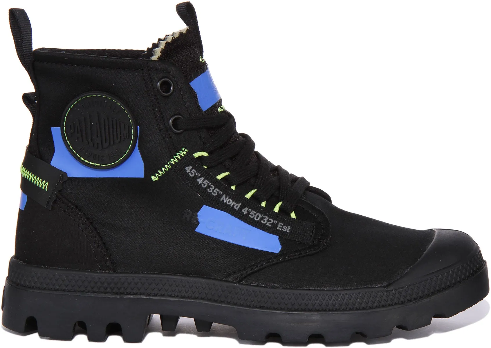 Palladium Pampa Hi ReCraft Botín de lona vegana con cordones para en oliva