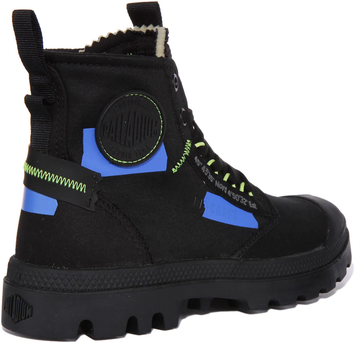 Palladium Pampa Hi ReCraft Botín de lona vegana con cordones para en oliva