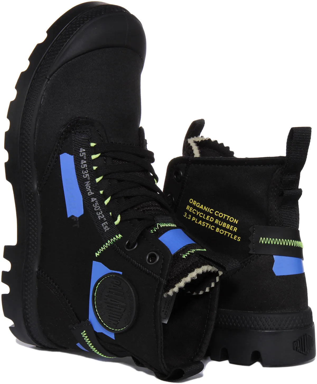 Palladium Pampa Hi ReCraft Botín de lona vegana con cordones para en oliva