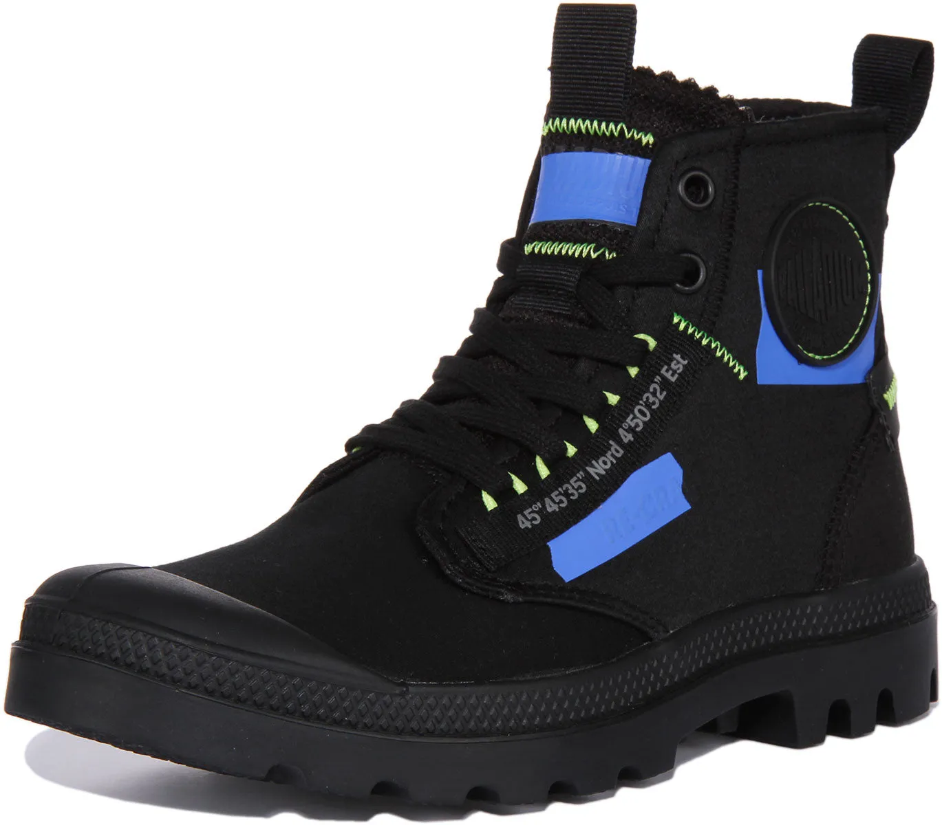Palladium Pampa Hi ReCraft Botín de lona vegana con cordones para en oliva