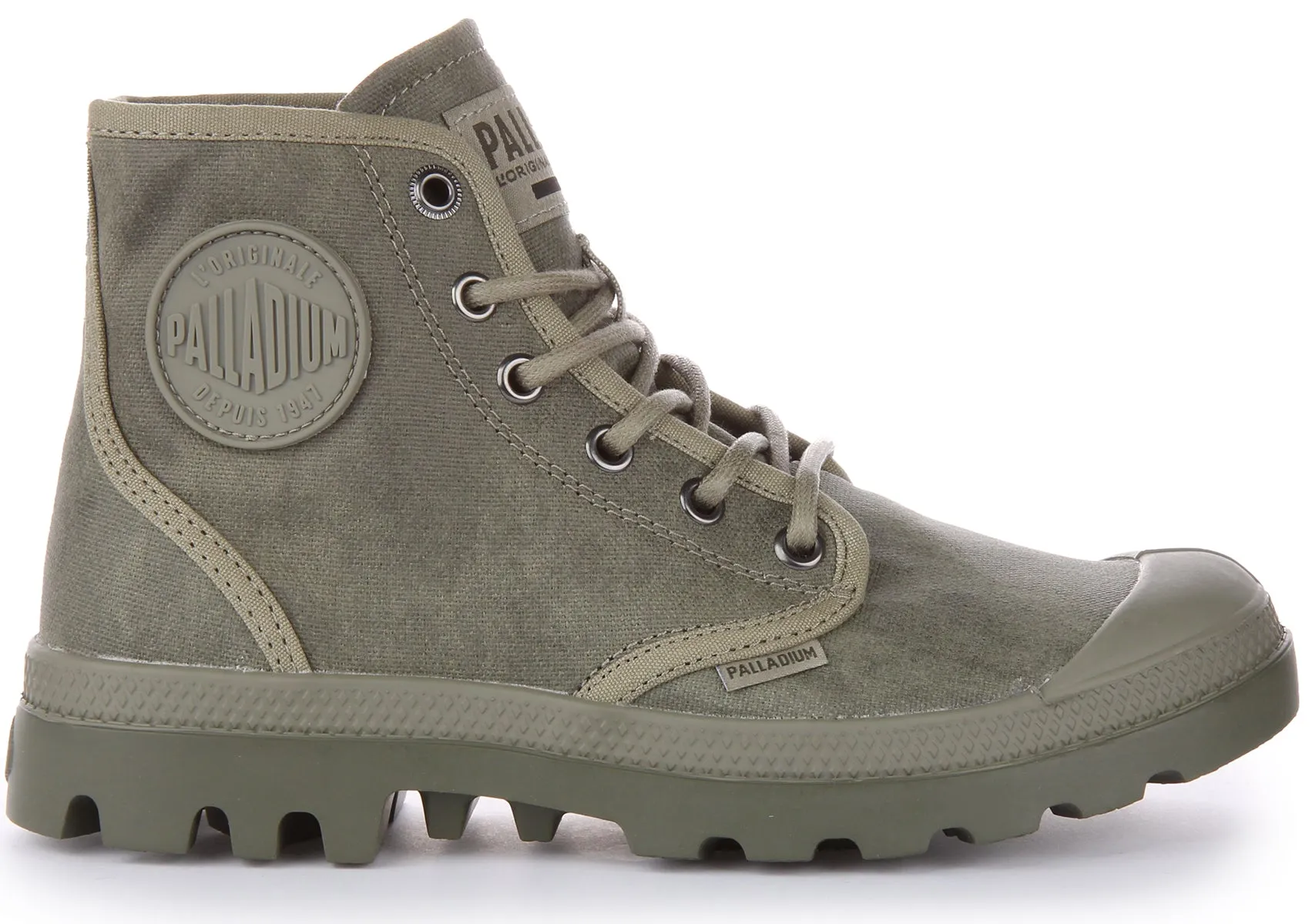 Palladium Pampa Hi Wax Botín de lona lavada con cordones para en óxido