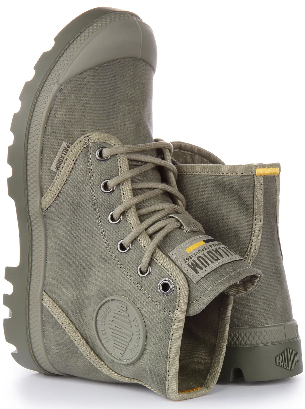Palladium Pampa Hi Wax Botín de lona lavada con cordones para en óxido