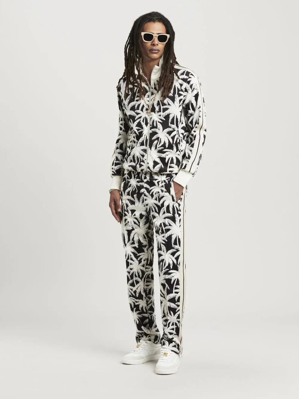 Palm Angels Palms Allover Track Pants Black Off White