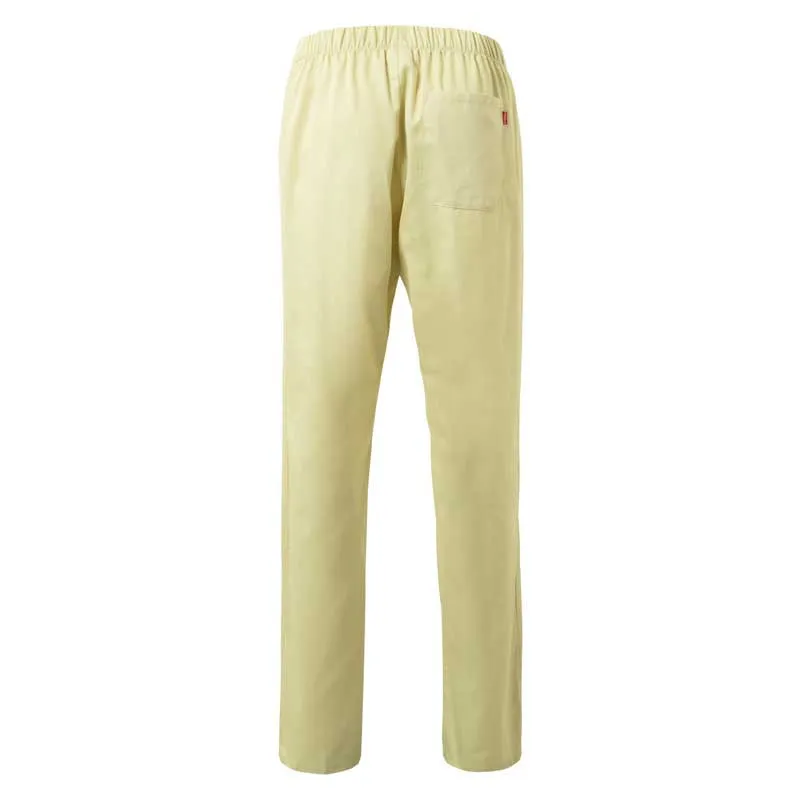 PANTALóN PIJAMA LABORAL CON GOMA AMARILLO CLARO  VELILLA