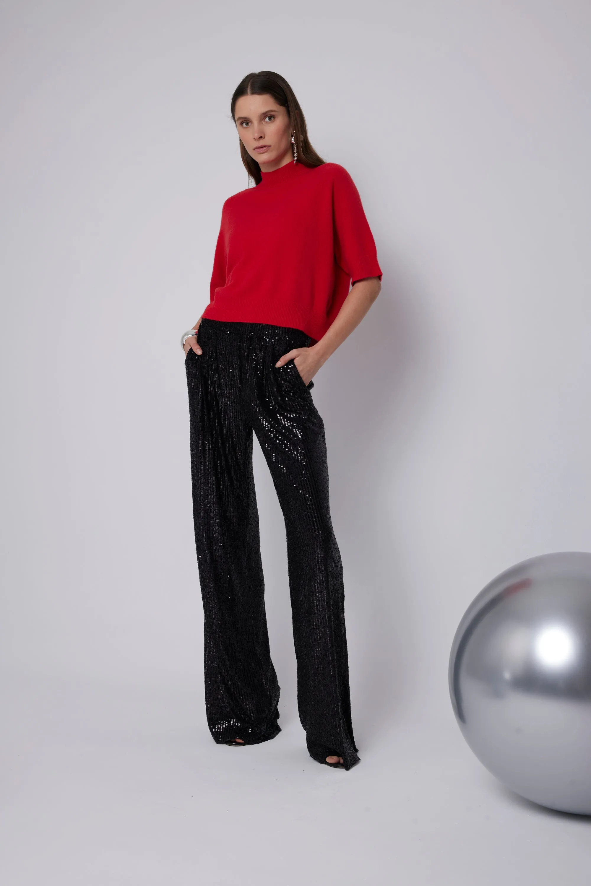PANTS BLING BLACK