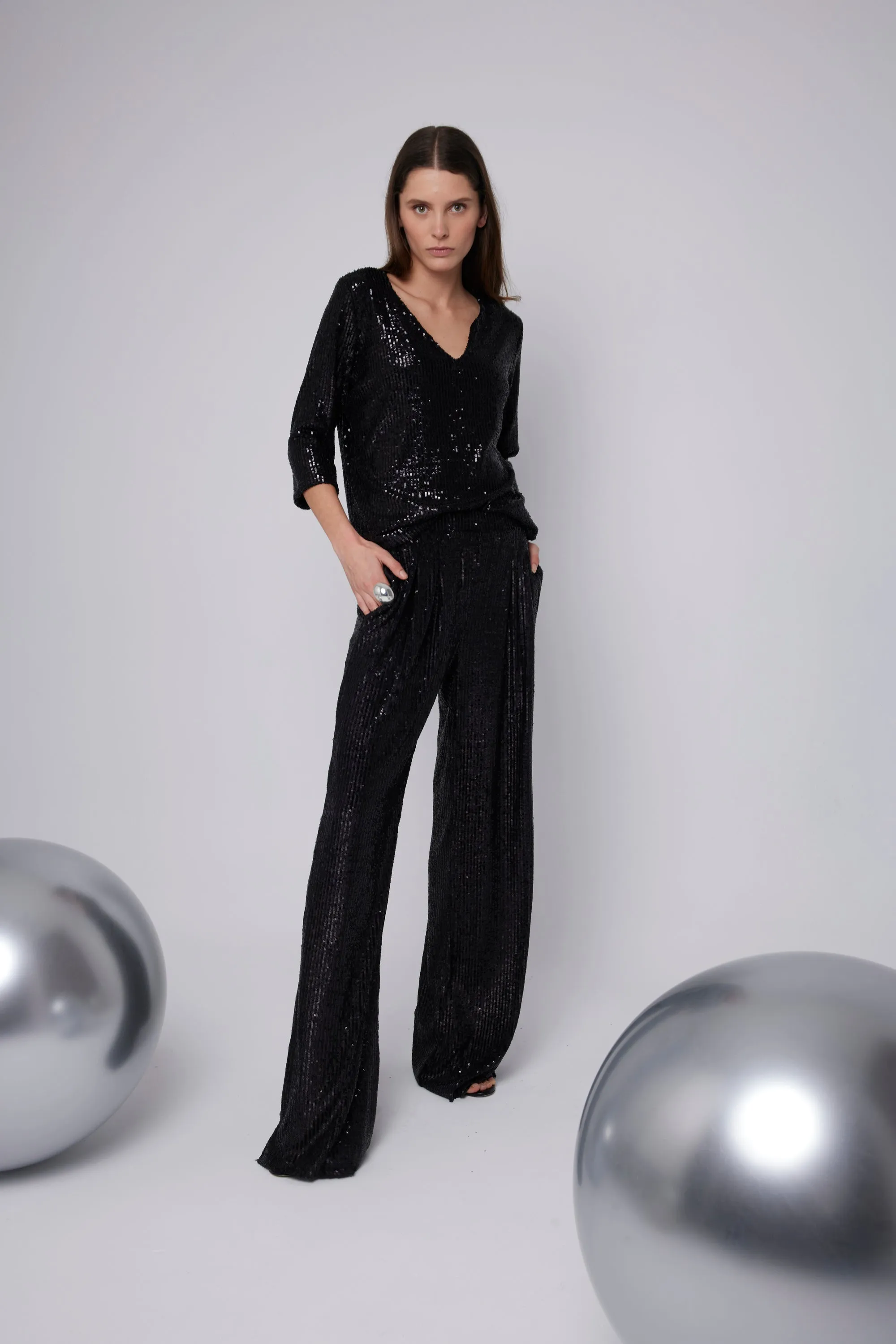 PANTS BLING BLACK