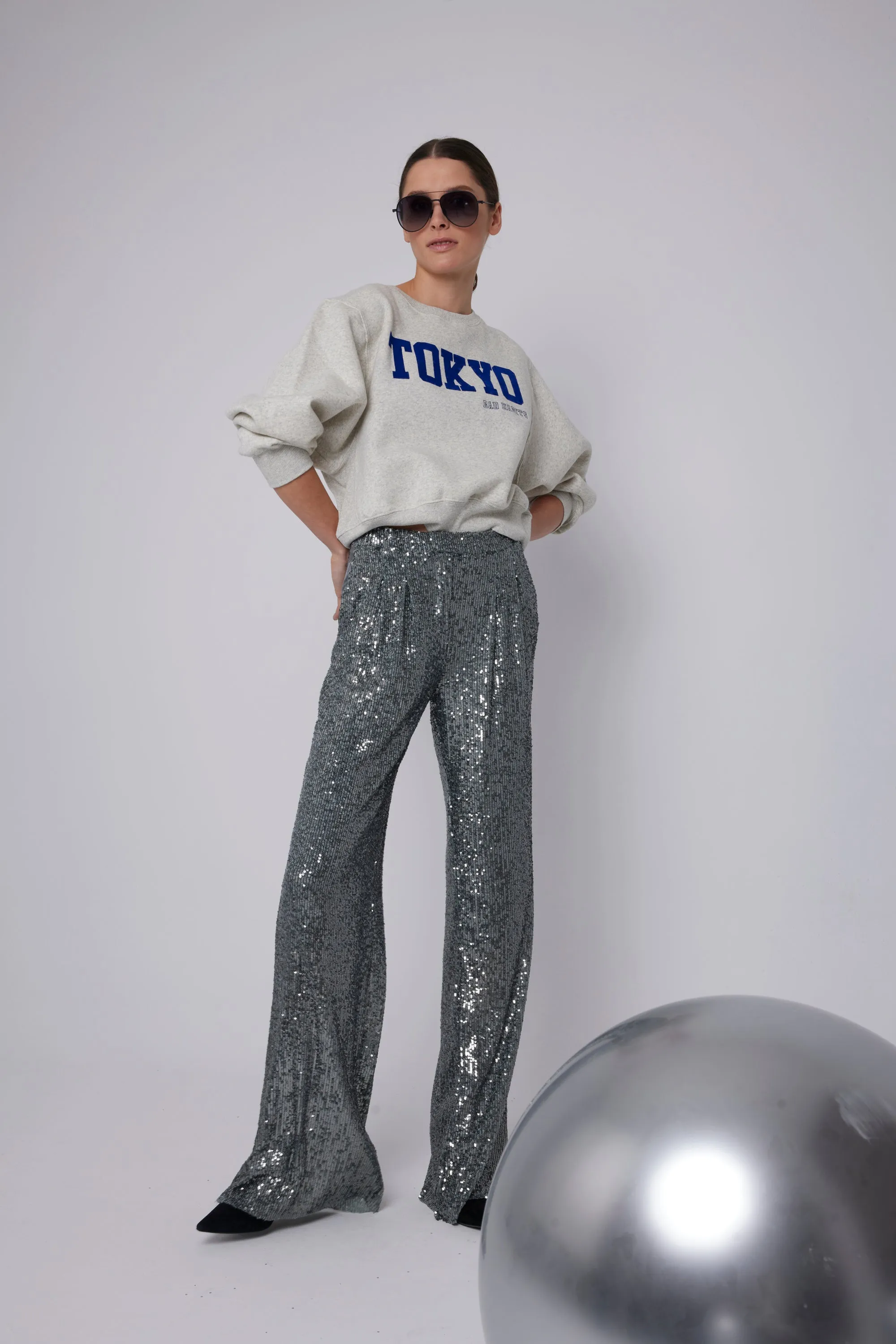 PANTS BLING GREY