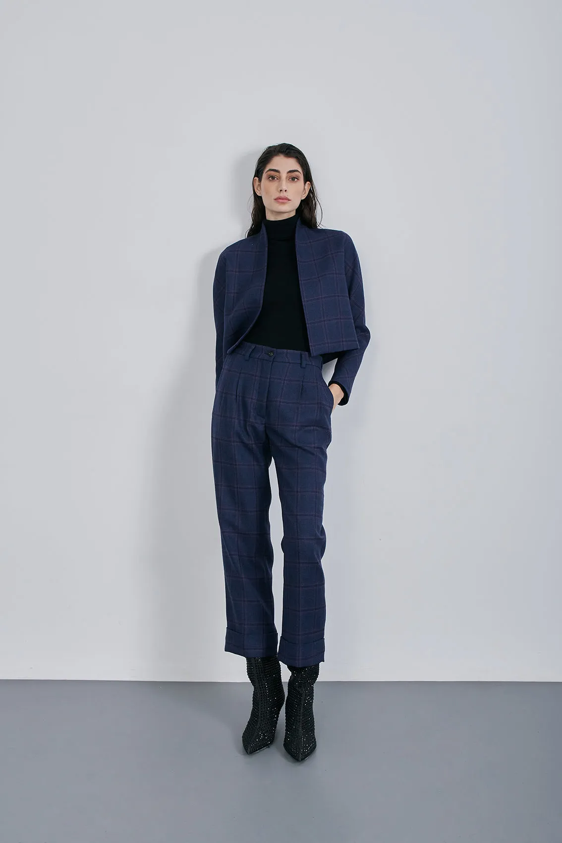 PANTS CHAPLIN CHECKS BLUE