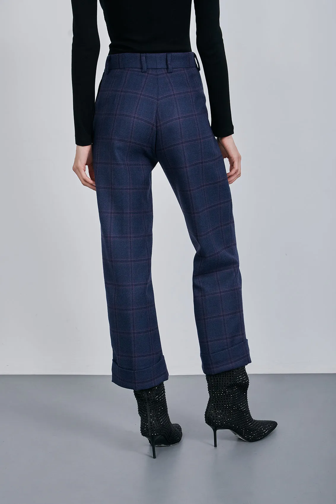 PANTS CHAPLIN CHECKS BLUE