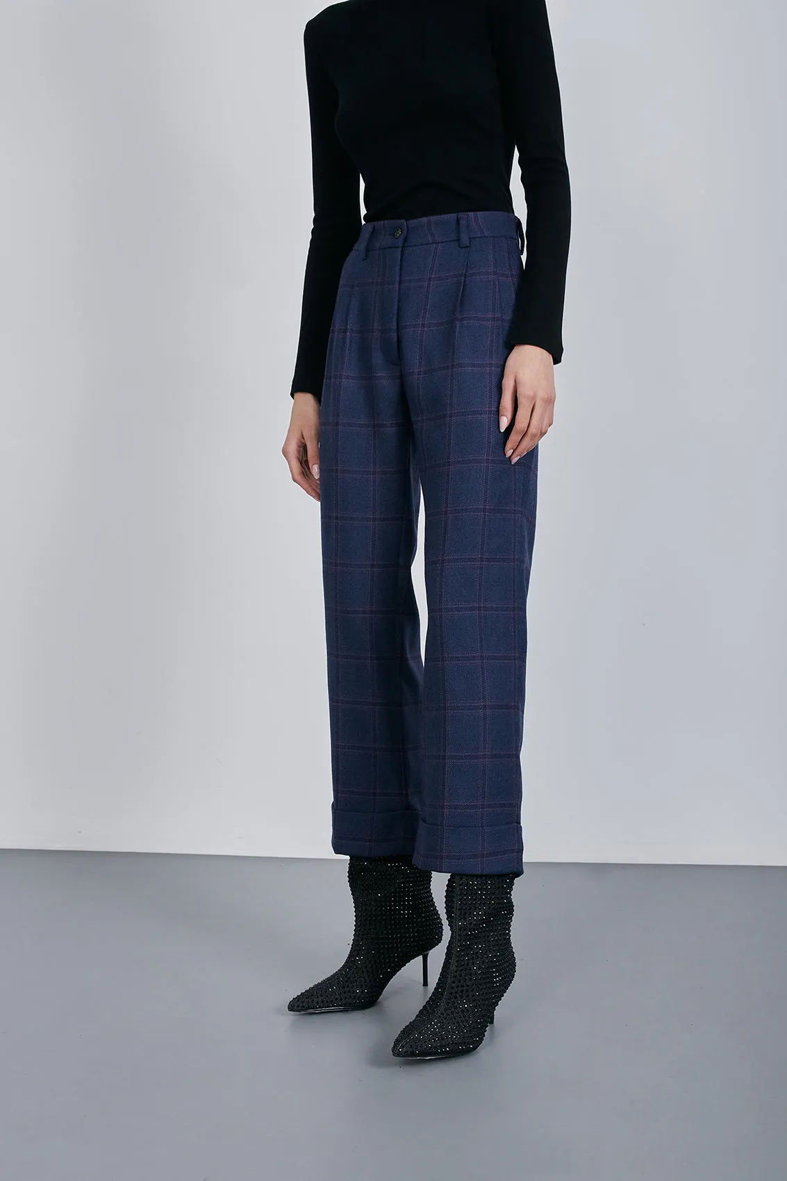 PANTS CHAPLIN CHECKS BLUE