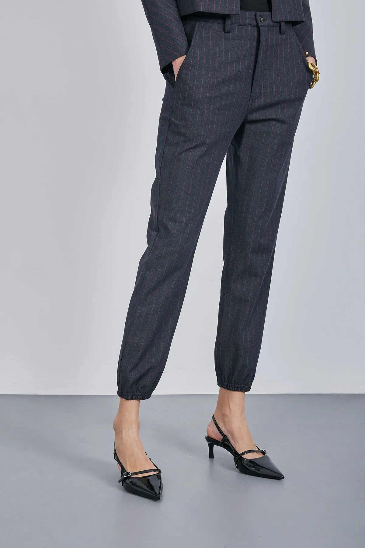 PANTS MIA STRIPES GREY