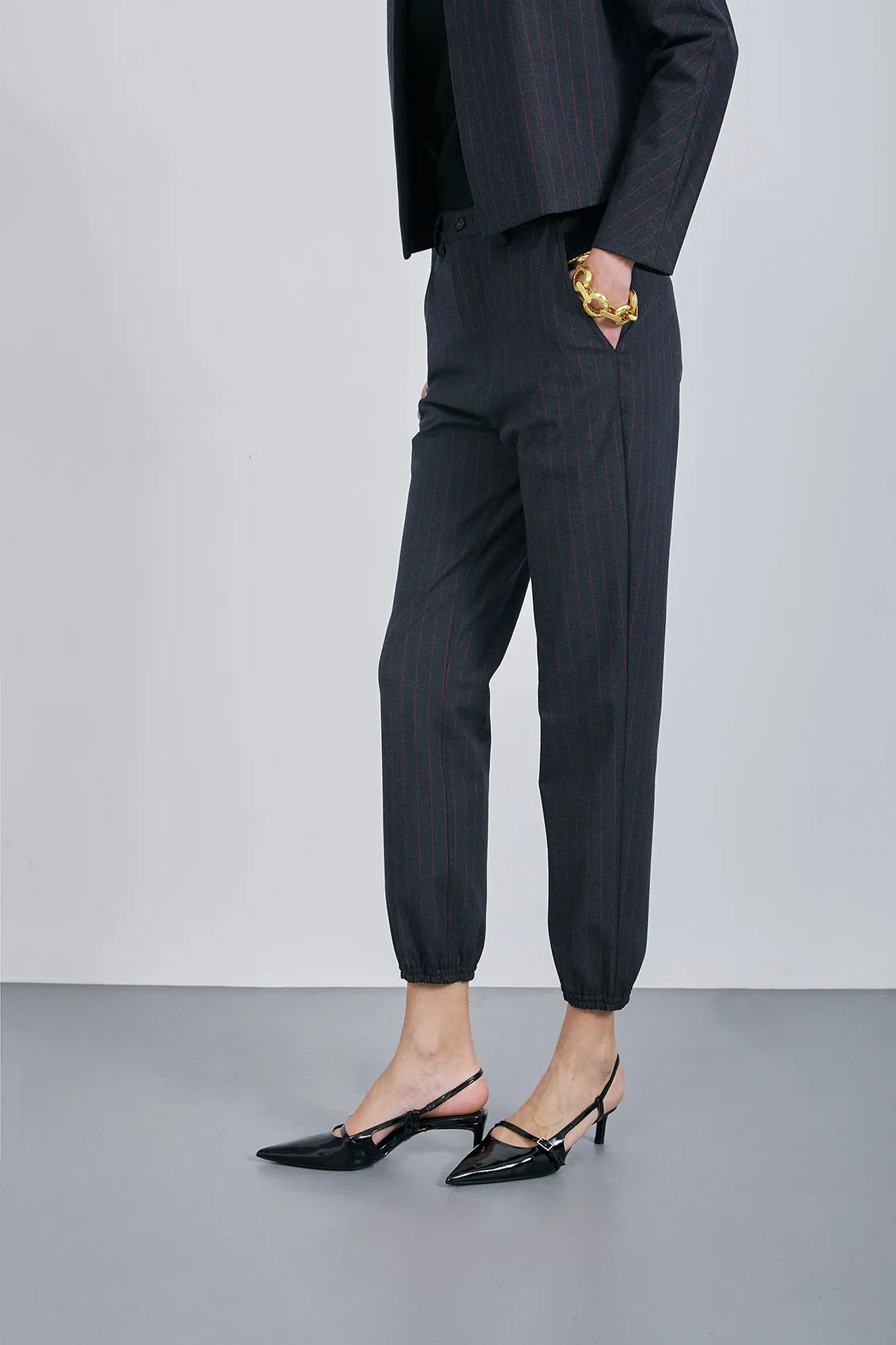 PANTS MIA STRIPES GREY